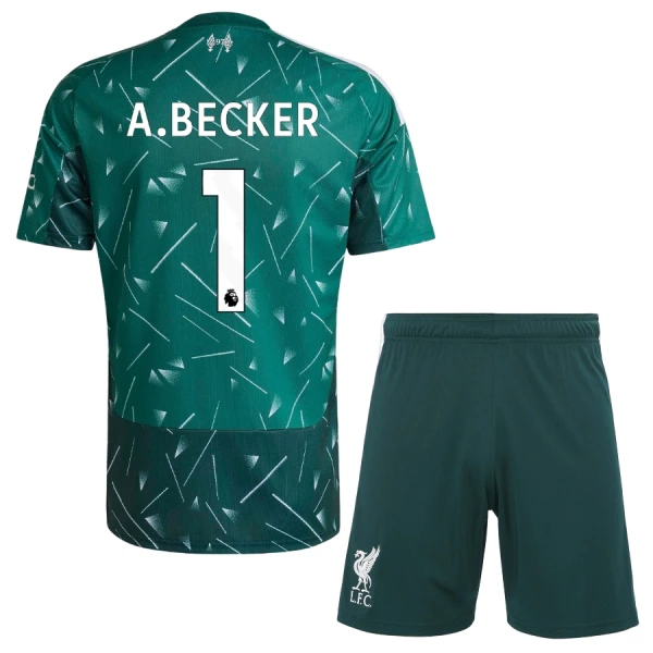 Liverpool Alisson Becker 1 Maalivahdin Kotipaita Lasten 2026/27 Vihreä (+ Shortsit) Liverpool Alisson Becker 1 Maalivahdin Kotipaita Lasten 2026/27 Vihreä (+ Shortsit)
