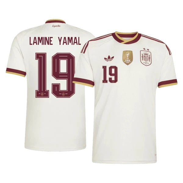 Espanja 2 Stars Lamine Yamal 19 Vieraspaita MM-kisat 2026 Espanja 2 Stars Lamine Yamal 19 Vieraspaita MM-kisat 2026