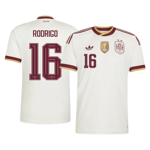 Espanja 2 Stars Rodrigo 16 Vieraspaita MM-kisat 2026 Espanja 2 Stars Rodrigo 16 Vieraspaita MM-kisat 2026