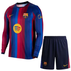 FC Barcelona Kotipaita Lasten 2026/27 Pitkähihainen (+ Shortsit)