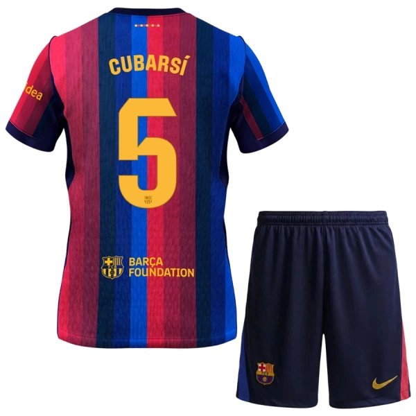 FC Barcelona Pau Cubarsí 5 Kotipaita Lasten 2026/27 (+ Shortsit) FC Barcelona Pau Cubarsí 5 Kotipaita Lasten 2026/27 (+ Shortsit)