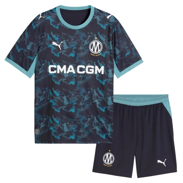 Olympique Marseille Aubameyang 17 Vieraspaita Lasten 2026/27 (+ Shortsit)