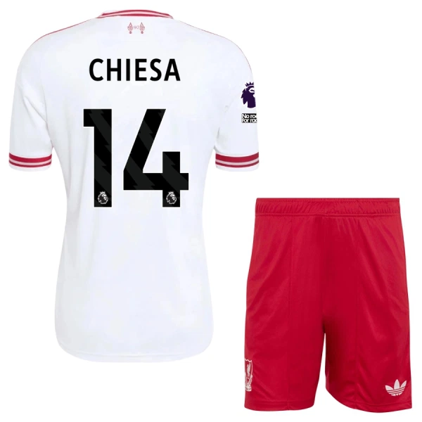 Liverpool Federico Chiesa 14 Vieraspaita Lasten 2026/27 (+ Shortsit) Liverpool Federico Chiesa 14 Vieraspaita Lasten 2026/27 (+ Shortsit)