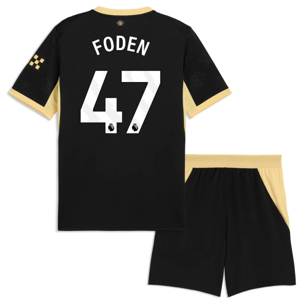 Manchester City Phil Foden 47 Vieraspaita Lasten 2026/27 (+ Shortsit) Manchester City Phil Foden 47 Vieraspaita Lasten 2026/27 (+ Shortsit)