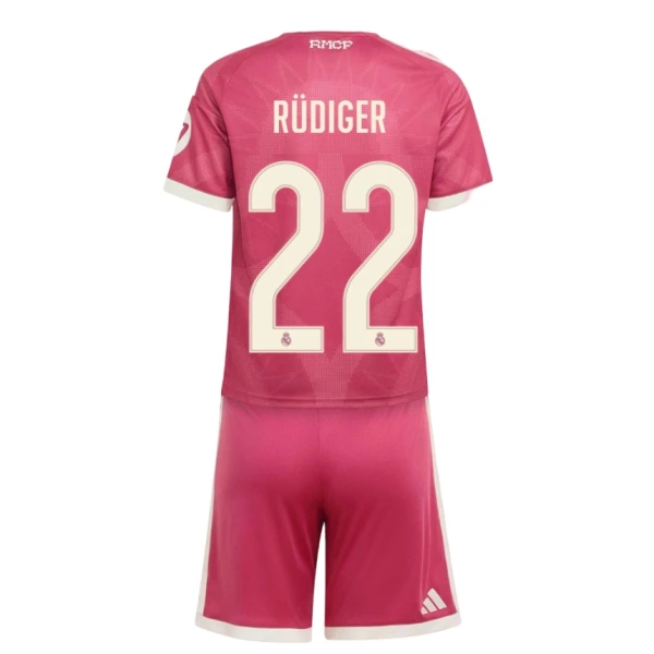 Real Madrid Antonio Rüdiger 22 3. Paita Lasten 2026/27 (+ Shortsit)