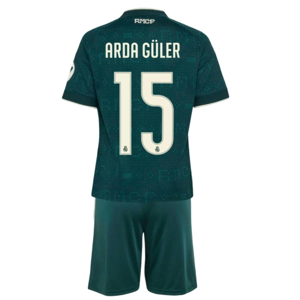 Real Madrid Arda Guler 15 Vieraspaita Lasten 2026/27 (+ Shortsit)