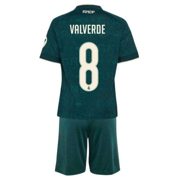 Real Madrid Federico Valverde 8 Vieraspaita Lasten 2026/27 (+ Shortsit) Real Madrid Federico Valverde 8 Vieraspaita Lasten 2026/27 (+ Shortsit)