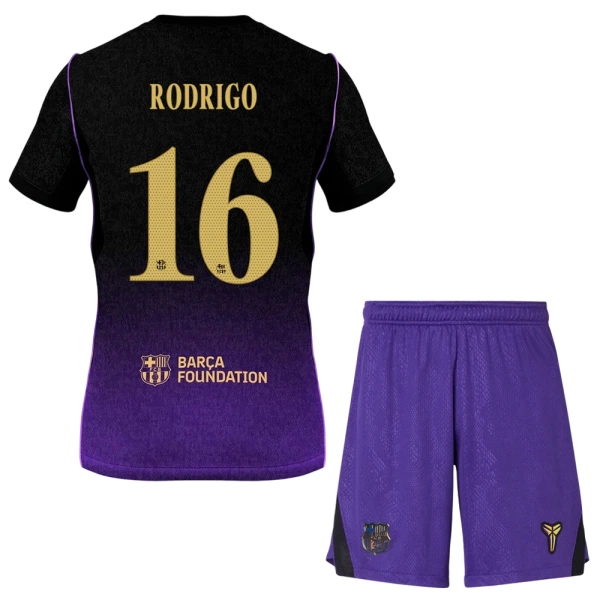 FC Barcelona Rodrigo 16 Vieraspaita Lasten 2026/27 (+ Shortsit)