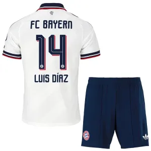 FC Bayern München Luis Díaz 14 Vieraspaita Lasten 2026/27 (+ Shortsit) FC Bayern München Luis Díaz 14 Vieraspaita Lasten 2026/27 (+ Shortsit)