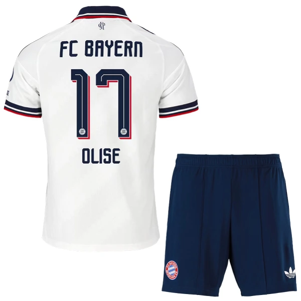 FC Bayern München Michael Olise 17 Vieraspaita Lasten 2026/27 (+ Shortsit) FC Bayern München Michael Olise 17 Vieraspaita Lasten 2026/27 (+ Shortsit)
