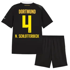 Borussia Dortmund Nico Schlotterbeck 4 Vieraspaita Lasten 2026/27 (+ Shortsit)