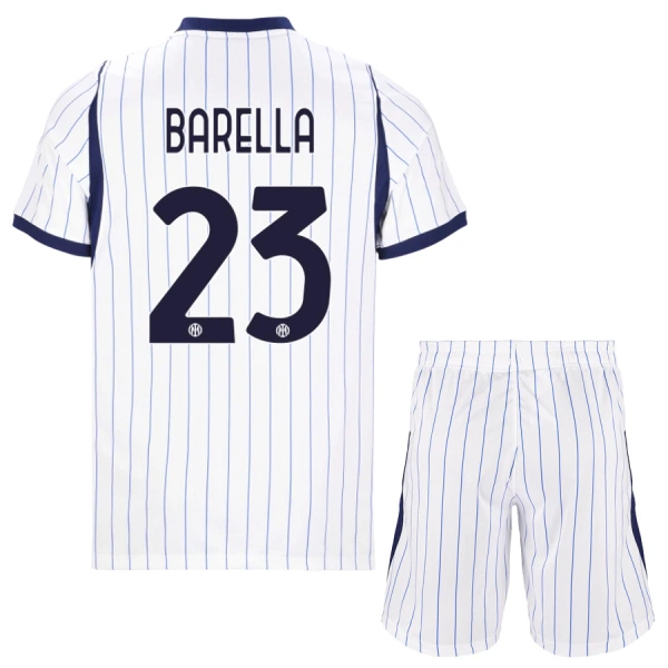 Inter Milan Nicolò Barella 23 Vieraspaita Lasten 2026/27 (+ Shortsit) Inter Milan Nicolò Barella 23 Vieraspaita Lasten 2026/27 (+ Shortsit)