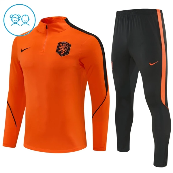 Hollanti Harjoittelupusero puvut Lasten Puolivetri 2026/27 Oranssi