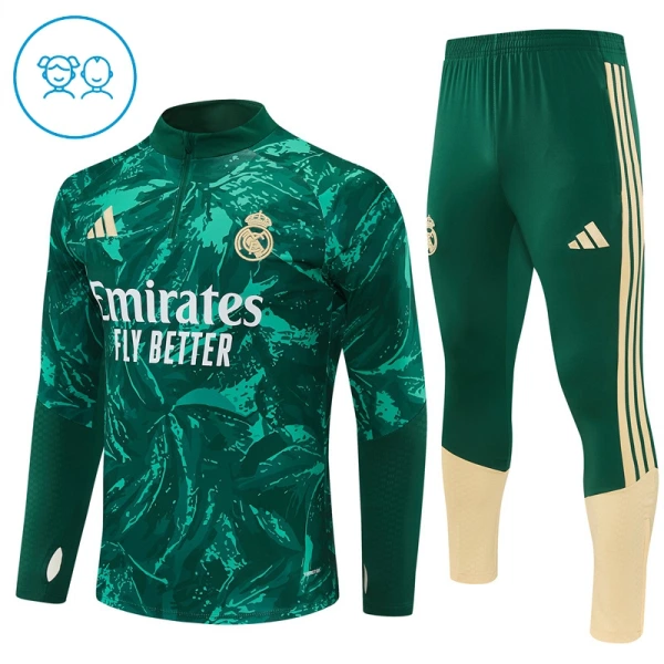 Real Madrid Harjoittelupusero puvut Lasten Puolivetri 2026/27 Vihreä Real Madrid Harjoittelupusero puvut Lasten Puolivetri 2026/27 Vihreä