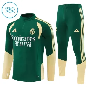 Real Madrid Harjoittelupusero puvut Lasten Puolivetri 2026/27 Vihreä