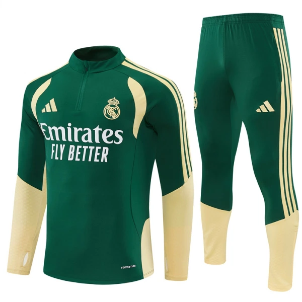 Real Madrid Harjoittelupusero puvut Puolivetri 2026/27 Vihreä Real Madrid Harjoittelupusero puvut Puolivetri 2026/27 Vihreä