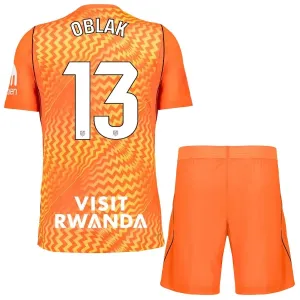 Atlético Madrid Jan Oblak 13 Maalivahdin Paita Lasten 2026/27 Oranssi (+ Shortsit)
