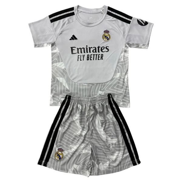 Real Madrid Maalivahdin Paita Lasten 2026/27 Harmaa (+ Shortsit) Real Madrid Maalivahdin Paita Lasten 2026/27 Harmaa (+ Shortsit)