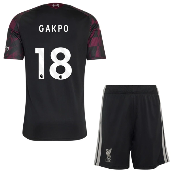 Liverpool Cody Gakpo 18 3. Paita Lasten 2026/27 (+ Shortsit) Liverpool Cody Gakpo 18 3. Paita Lasten 2026/27 (+ Shortsit)