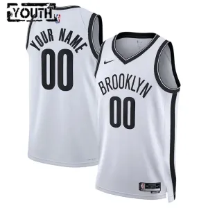 Brooklyn Nets Koripallopaita Lasten Association Edition Swingman Valkoinen