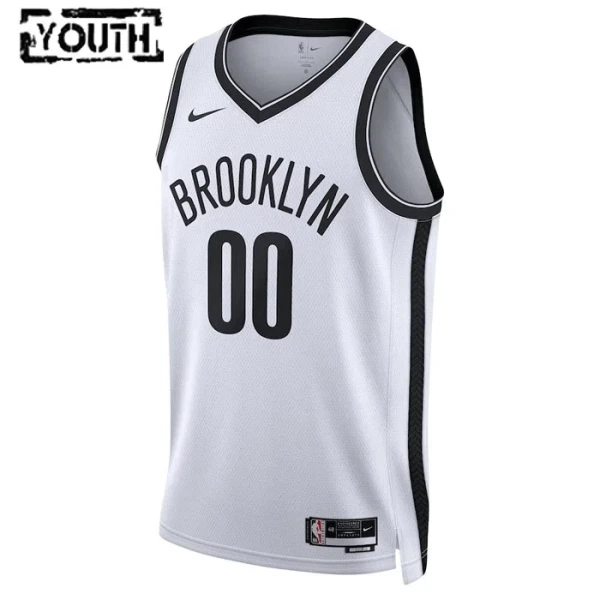 Brooklyn Nets Koripallopaita Lasten Association Edition Swingman Valkoinen