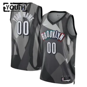 Brooklyn Nets Koripallopaita Lasten City Edition 2024/25 Swingman Harmaa
