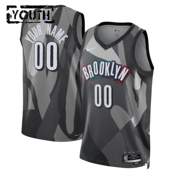 Brooklyn Nets Koripallopaita Lasten City Edition 2024/25 Swingman Harmaa Brooklyn Nets Koripallopaita Lasten City Edition 2024/25 Swingman Harmaa