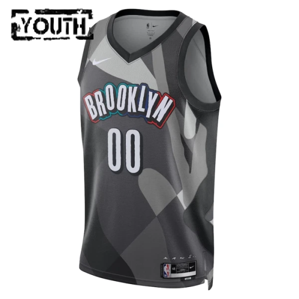 Brooklyn Nets Koripallopaita Lasten City Edition 2024/25 Swingman Harmaa