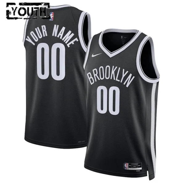 Brooklyn Nets Koripallopaita Lasten Icon Edition Swingman Musta