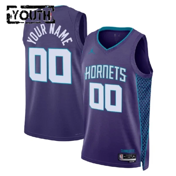 Charlotte Hornets Koripallopaita Lasten Statement Edition Swingman Violetti