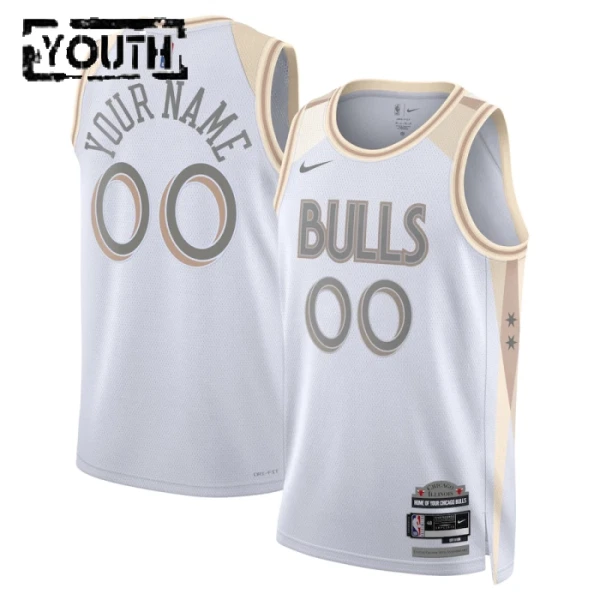 Chicago Bulls Koripallopaita Lasten City Edition 2024/25 Swingman Valkoinen