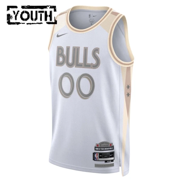 Chicago Bulls Koripallopaita Lasten City Edition 2024/25 Swingman Valkoinen