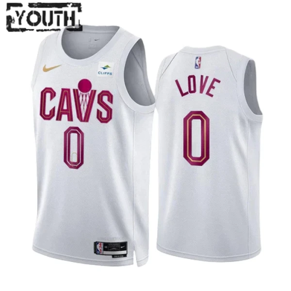 Kevin Love 0 Cleveland Cavaliers Koripallopaita Lasten Association Edition Swingman Valkoinen