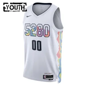 Denver Nuggets Koripallopaita Lasten City Edition 2024/25 Swingman Valkoinen