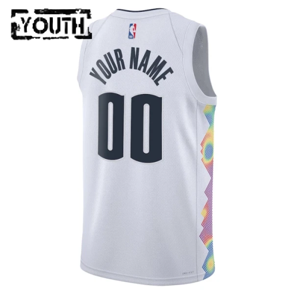 Denver Nuggets Koripallopaita Lasten City Edition 2024/25 Swingman Valkoinen