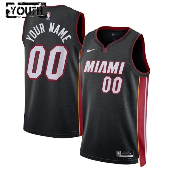 Miami Heat Koripallopaita Lasten Icon Edition Swingman Musta