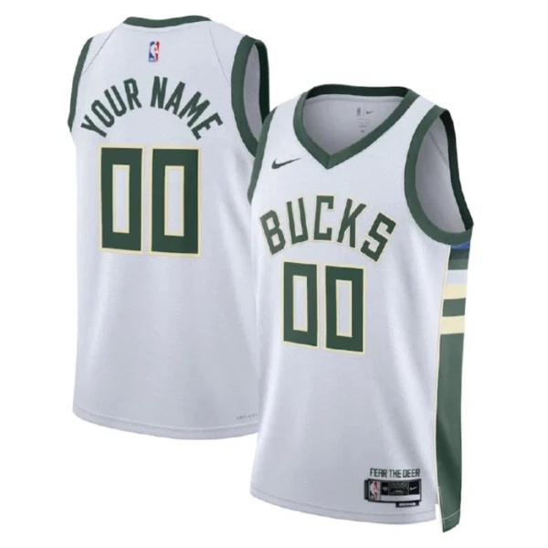 Milwaukee Bucks Koripallopaita Association Edition Swingman Valkoinen
