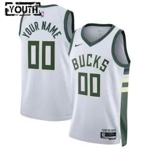 Milwaukee Bucks Koripallopaita Lasten Association Edition Swingman Valkoinen