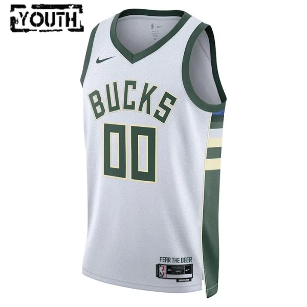 Milwaukee Bucks Koripallopaita Lasten Association Edition Swingman Valkoinen