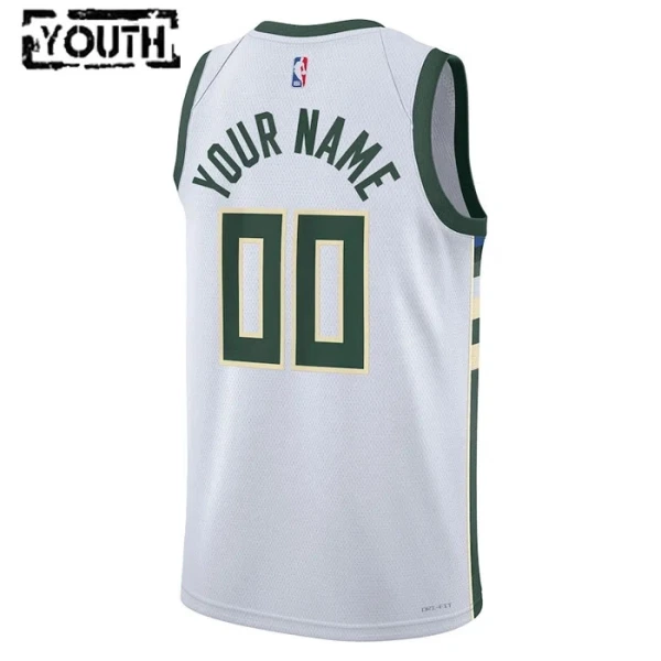 Milwaukee Bucks Koripallopaita Lasten Association Edition Swingman Valkoinen