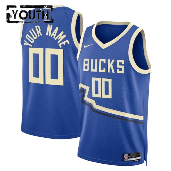Milwaukee Bucks Koripallopaita Lasten City Edition 2024/25 Swingman Sininen