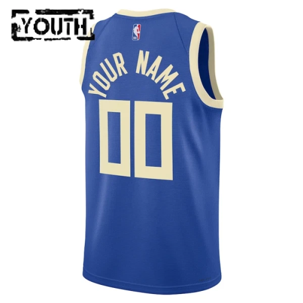 Milwaukee Bucks Koripallopaita Lasten City Edition 2024/25 Swingman Sininen