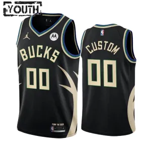 Milwaukee Bucks Koripallopaita Lasten Statement Edition Swingman Musta