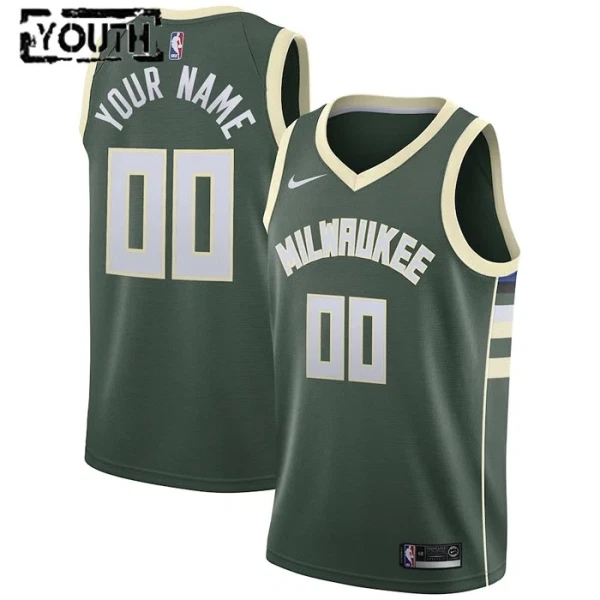 Vihreä Milwaukee Bucks Koripallopaita Lasten Icon Edition Swingman