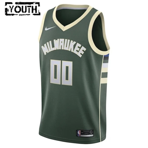 Vihreä Milwaukee Bucks Koripallopaita Lasten Icon Edition Swingman