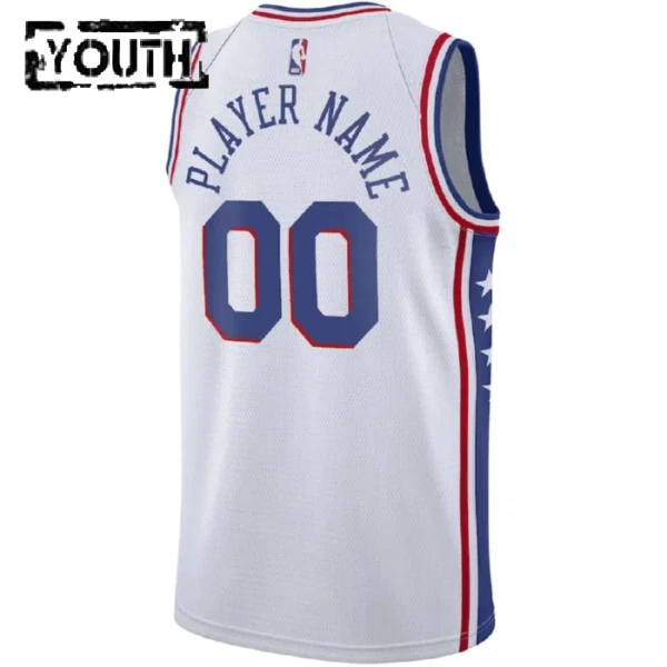 Philadelphia 76ers Koripallopaita Lasten Association Edition Swingman Valkoinen