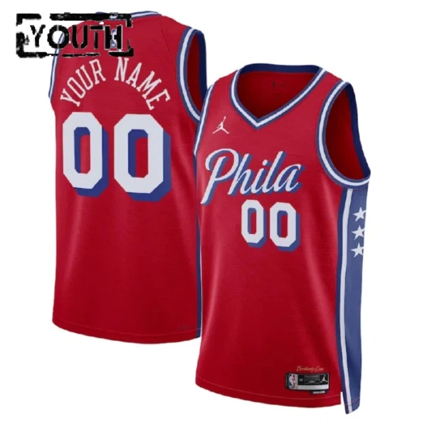 Philadelphia 76ers Koripallopaita Lasten Statement Edition Swingman Punainen Philadelphia 76ers Koripallopaita Lasten Statement Edition Swingman Punainen