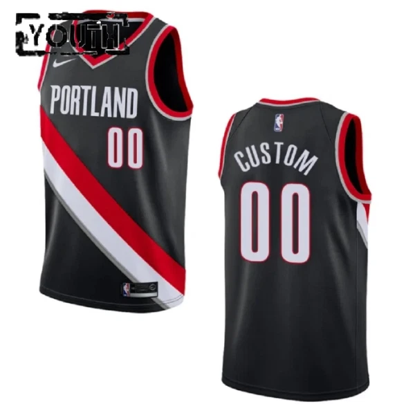 Portland Trail Blazers Koripallopaita Lasten Icon Edition Swingman Musta