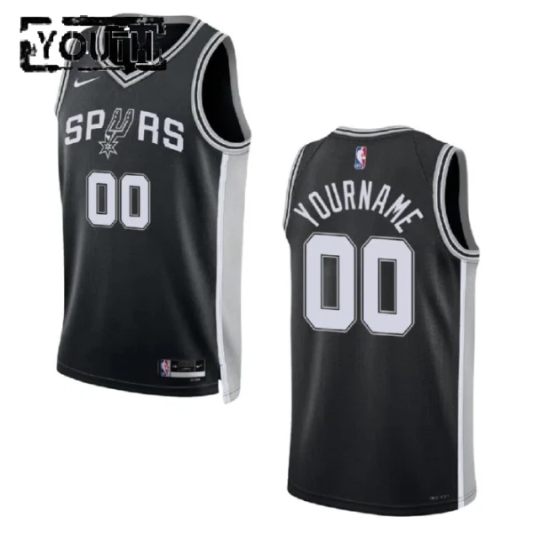San Antonio Spurs Koripallopaita Lasten Icon Edition Swingman Musta