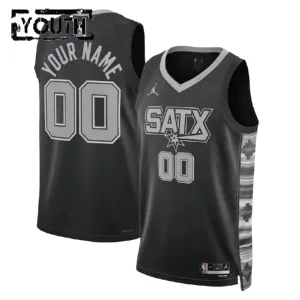San Antonio Spurs Koripallopaita Lasten Statement Edition Swingman Musta